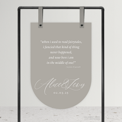 Golden Afternoon: Wedding Welcome Quote Sign