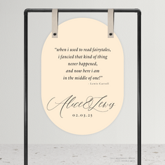 Golden Afternoon: Wedding Welcome Quote Sign