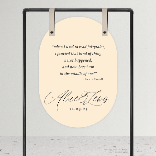Golden Afternoon: Wedding Welcome Quote Sign