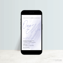 Oscar: Digital Baptism Invitation + Digital Birthday Invitation