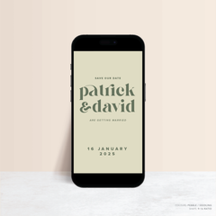 Roses: Digital Wedding Save The Date