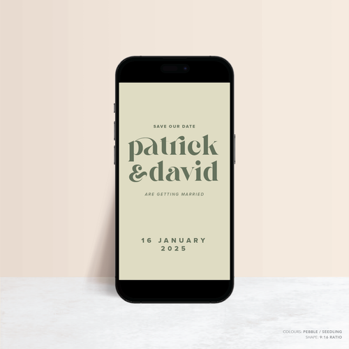 Roses: Digital Wedding Save The Date