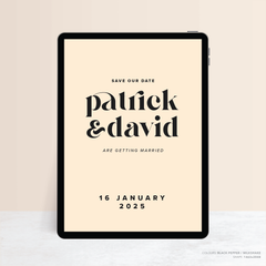 Roses: Digital Wedding Save The Date