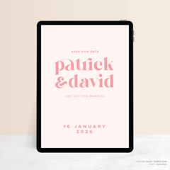 Roses: Digital Wedding Save The Date