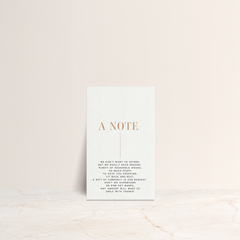 Serendipity: Wedding Note Card