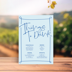 Vino: Wedding Bar Sign