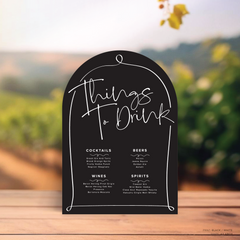 Vino: Wedding Bar Sign