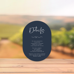 Vino: Wedding Info Card