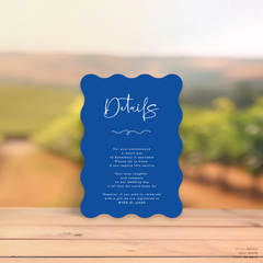 Vino: Wedding Info Card