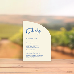 Vino: Wedding Info Card