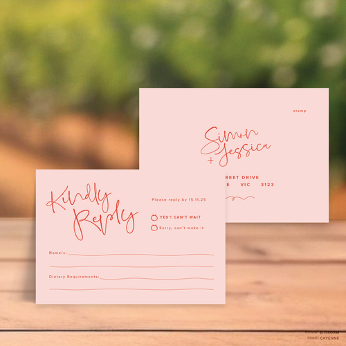 Vino: Wedding RSVP Card