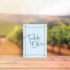 Vino: Wedding Table Number