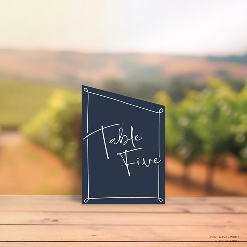 Vino: Wedding Table Number