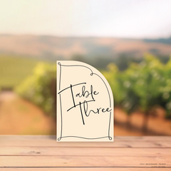 Vino: Wedding Table Number