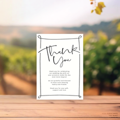 Vino: Wedding Thank You Card