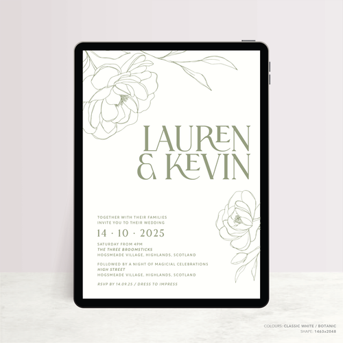 Wolfsbane: Digital Wedding Invitation