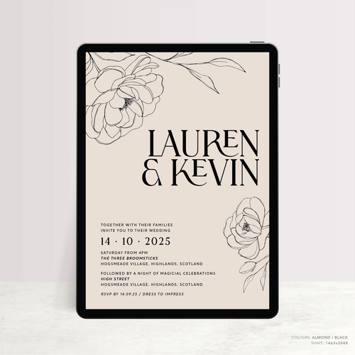 Wolfsbane: Digital Wedding Invitation