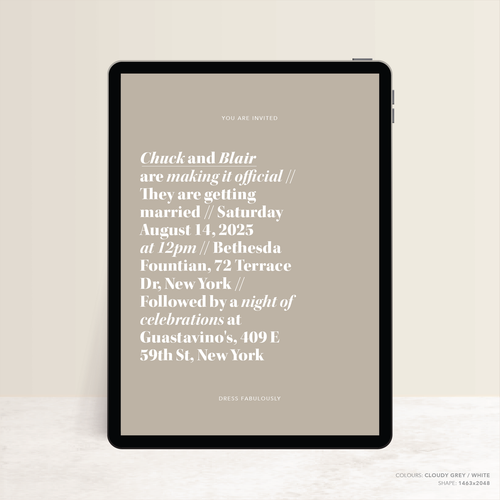 XOXO: Digital Wedding Invitation