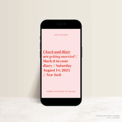 XOXO: Digital Wedding Save The Date