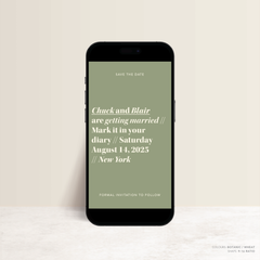 XOXO: Digital Wedding Save The Date