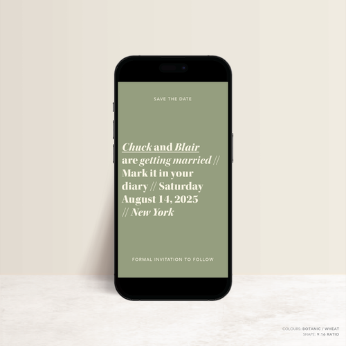 XOXO: Digital Wedding Save The Date