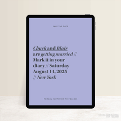 XOXO: Digital Wedding Save The Date