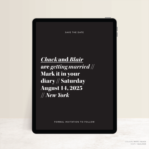 XOXO: Digital Wedding Save The Date