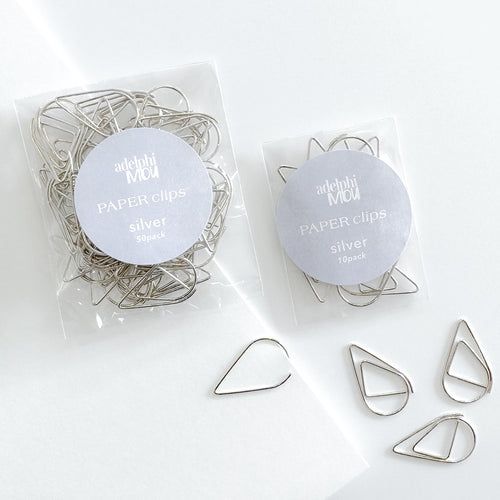 Silver Teardrop Paperclips