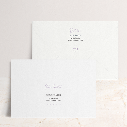 Ashleigh: Envelope Print Front & Back