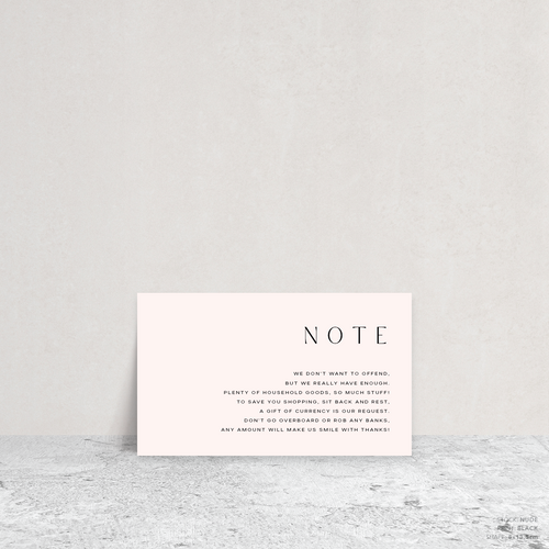Abbie: Wedding Note Card