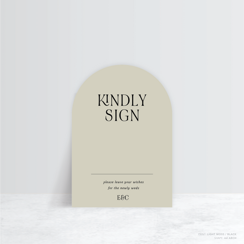 AlI I Ask Of You: Wedding Info Sign