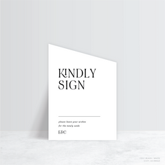 AlI I Ask Of You: Wedding Info Sign