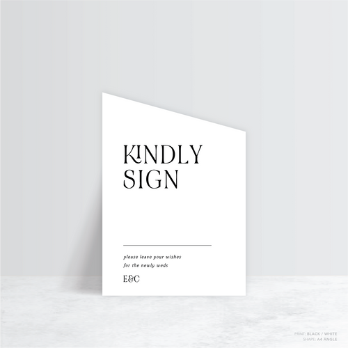 AlI I Ask Of You: Wedding Info Sign