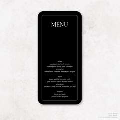 All I Ask Of You: Wedding Menu