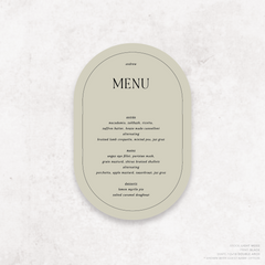 All I Ask Of You: Wedding Menu