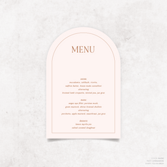 All I Ask Of You: Wedding Menu