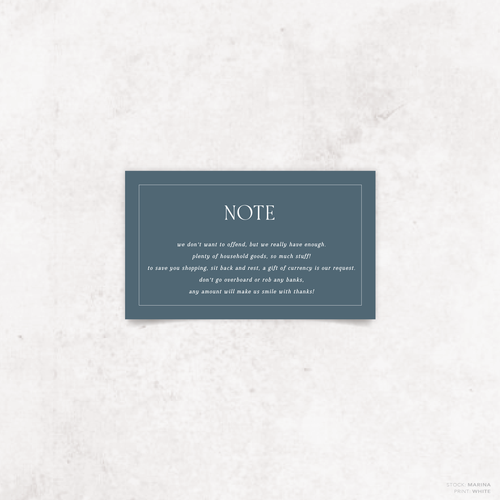 AlI I Ask Of You: Wedding Note Card