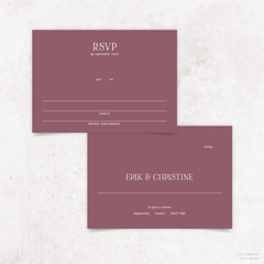 All I Ask Of You: Wedding RSVP Card