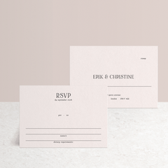 All I Ask Of You: Wedding RSVP Card
