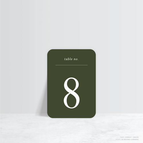 All I Ask Of You: Wedding Table Number