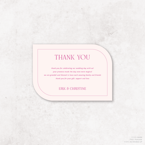 All I Ask Of You: Wedding Thank You Card