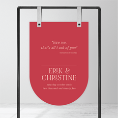 AlI I Ask Of You: Wedding Welcome Sign