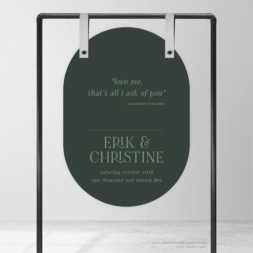 AlI I Ask Of You: Wedding Welcome Sign