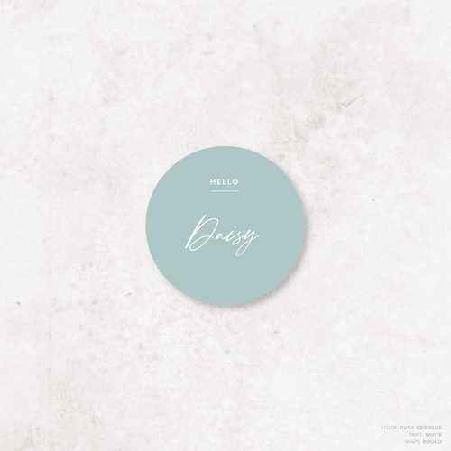 Amelia: Baptism Place Card