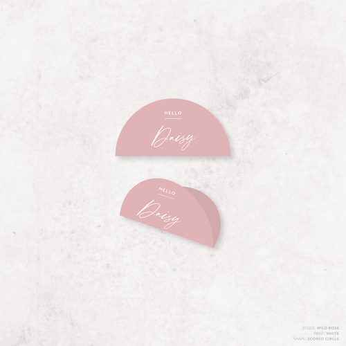 Amelia: Baptism Place Card