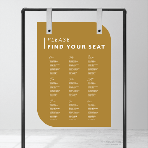 Amelia: Baptism Seating Chart