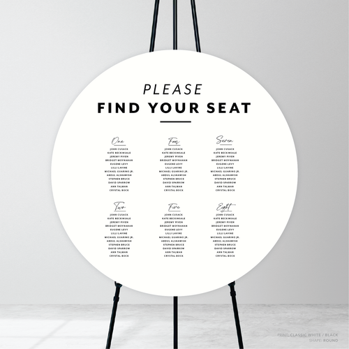 Amelia: Baptism Seating Chart
