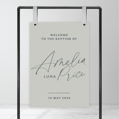Amelia: Baptism Welcome Sign