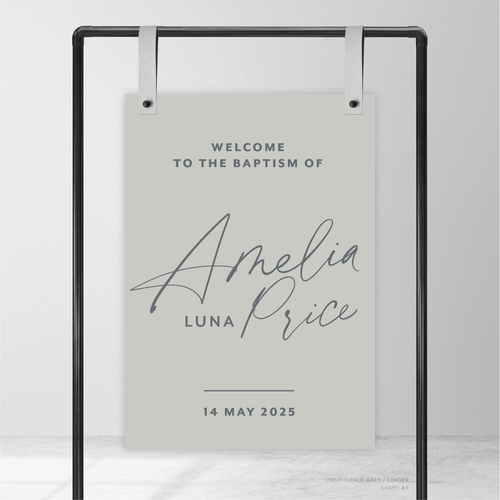 Amelia: Baptism Welcome Sign