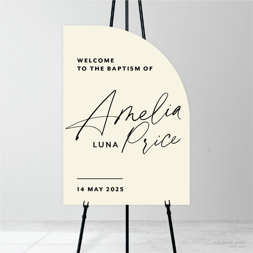 Amelia: Baptism Welcome Sign